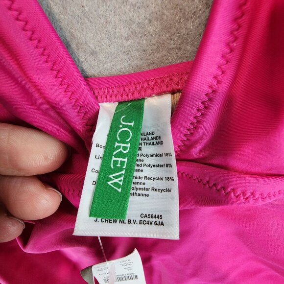 J. Crew NEW Women's Ruched V-neck Swimsuit One-Piece Vacation Boho Beach Swim 12 - Picture 4 of 11